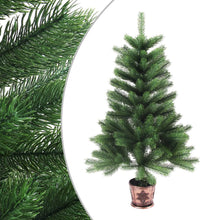 Künstlicher Weihnachtsbaum mit Beleuchtung & Kugeln 90 cm Grün