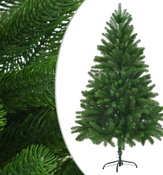 Künstlicher Weihnachtsbaum mit Beleuchtung & Kugeln 180 cm Grün