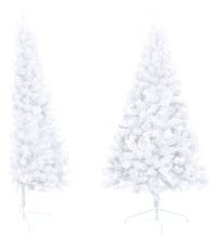 Künstlicher Halb-Weihnachtsbaum Beleuchtung Kugeln Weiß 180 cm
