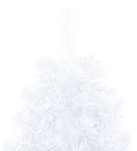 Künstlicher Halb-Weihnachtsbaum Beleuchtung Kugeln Weiß 210 cm
