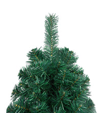 Künstlicher Halb-Weihnachtsbaum Beleuchtung Kugeln Grün 150 cm