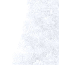 Künstlicher Halb-Weihnachtsbaum Beleuchtung Kugeln Weiß 240 cm