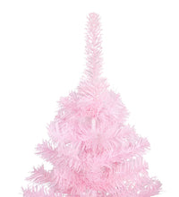 Künstlicher Weihnachtsbaum mit Beleuchtung & Kugeln Rosa 210cm