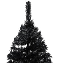 Künstlicher Weihnachtsbaum Beleuchtung & Kugeln Schwarz 240 cm
