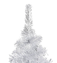 Künstlicher Weihnachtsbaum Beleuchtung & Kugeln Silber 150 cm