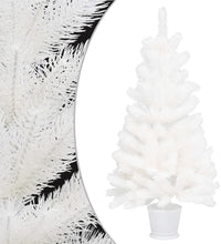 Künstlicher Weihnachtsbaum mit Beleuchtung & Kugeln Weiß 90 cm