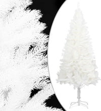 Künstlicher Weihnachtsbaum mit Beleuchtung & Kugeln Weiß 210 cm