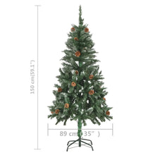 Künstlicher Weihnachtsbaum mit Beleuchtung & Zapfen 150 cm