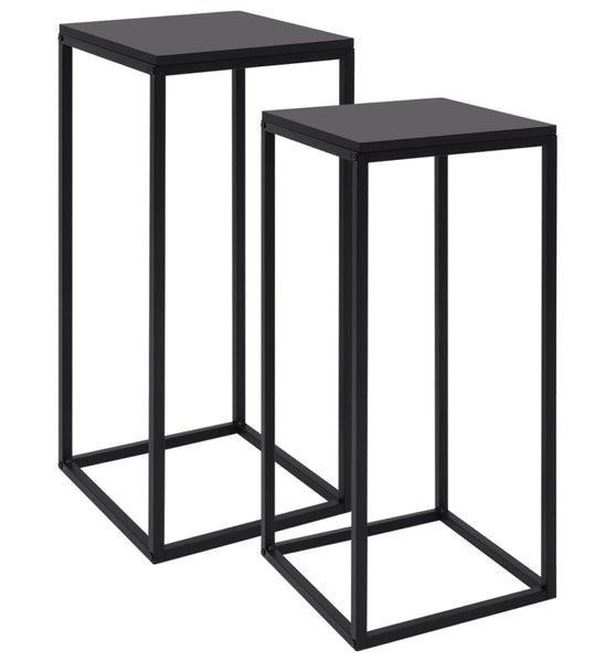 Beistelltische 2 Stk. Schwarz Stahl