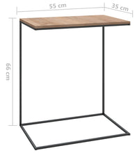 Beistelltisch Schwarz 55x35x66 cm Holzwerkstoff