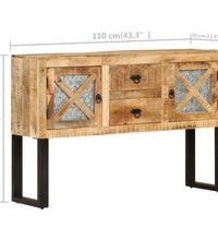 Sideboard 110x30x74 cm Raues Mangoholz