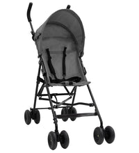 Kinderwagen Hellgrau und Schwarz Stahl