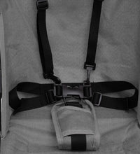 Kinderwagen Hellgrau und Schwarz Stahl