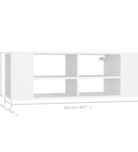 TV-Wandschrank Weiß 102x35x35 cm Holzwerkstoff