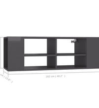 TV-Wandschrank Grau 102x35x35 cm Holzwerkstoff