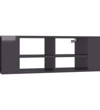 TV-Wandschrank Hochglanz-Grau 102x35x35 cm Holzwerkstoff