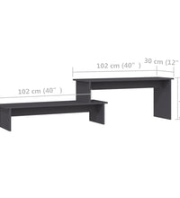 TV-Schrank Grau 180x30x43 cm Holzwerkstoff