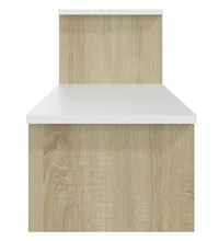 TV-Schrank Sonoma-Eiche Weiß 180x30x43 cm Holzwerkstoff