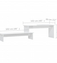 TV-Schrank Hochglanz-Weiß 180x30x43 cm Holzwerkstoff