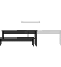 TV-Schrank Hochglanz-Schwarz 180x30x43 cm Holzwerkstoff