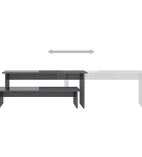 TV-Schrank Hochglanz-Grau 180x30x43 cm Holzwerkstoff