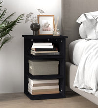 Beistellregal Schwarz 35x35x55 cm Holzwerkstoff