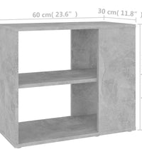 Beistelltisch Betongrau 60x30x50 cm Holzwerkstoff