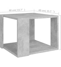 Couchtisch Betongrau 40x40x30 cm Holzwerkstoff