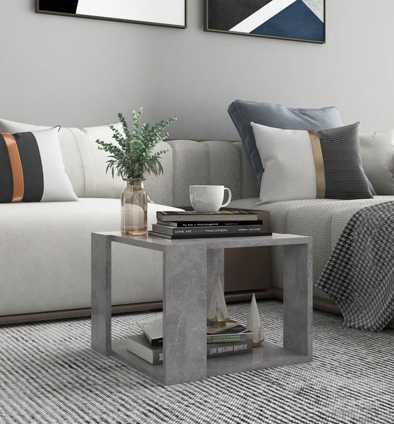 Couchtisch Betongrau 40x40x30 cm Holzwerkstoff