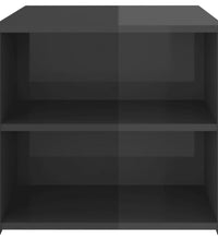 Beistelltisch Hochglanz-Grau 50x50x45 cm Holzwerkstoff