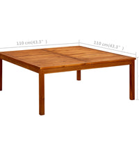 Garten-Couchtisch 110x110x45 cm Massivholz Akazie