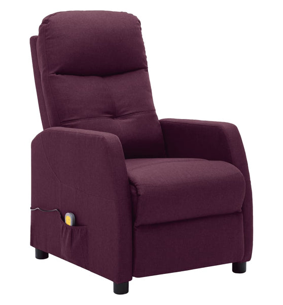 Elektrischer Massagesessel Lila Stoff