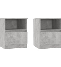 Nachttische 2 Stk. Betongrau 40x40x50 cm Holzwerkstoff