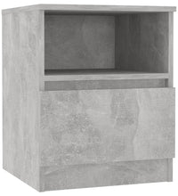 Nachttische 2 Stk. Betongrau 40x40x50 cm Holzwerkstoff