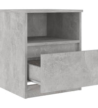 Nachttische 2 Stk. Betongrau 40x40x50 cm Holzwerkstoff