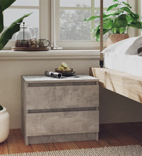 Nachttisch Betongrau 50x39x43,5 cm Holzwerkstoff