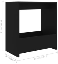 Beistelltisch Schwarz 50x26x50 cm Holzwerkstoff