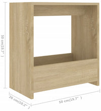 Beistelltisch Sonoma-Eiche 50x26x50 cm Holzwerkstoff