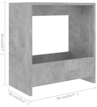 Beistelltisch Betongrau 50x26x50 cm Holzwerkstoff