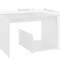 Beistelltisch Weiß 59x36x38 cm Holzwerkstoff