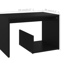 Beistelltisch Schwarz 59x36x38 cm Holzwerkstoff