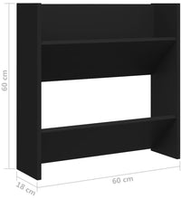 Wand-Schuhschränke 4 Stk. Schwarz 60x18x60 cm Holzwerkstoff