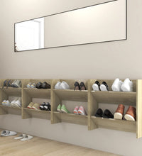 Wand-Schuhschränke 4 Stk. Sonoma-Eiche 60x18x60cm Holzwerkstoff