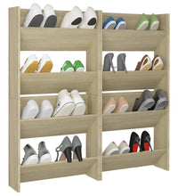 Wand-Schuhschränke 4 Stk. Sonoma-Eiche 60x18x60cm Holzwerkstoff