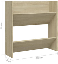 Wand-Schuhschränke 4 Stk. Sonoma-Eiche 60x18x60cm Holzwerkstoff