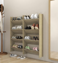 Wand-Schuhschränke 4 Stk. Sonoma-Eiche 60x18x60cm Holzwerkstoff