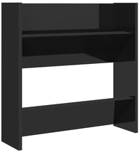 Wand-Schuhschränke 2 Stk. Hochglanz-Schwarz 60x18x60 cm