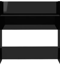 Wand-Schuhschränke 2 Stk. Hochglanz-Schwarz 60x18x60 cm