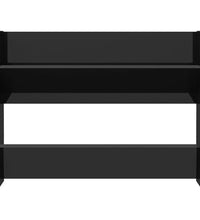 Wand-Schuhschrank Hochglanz-Schwarz 80x18x60 cm Holzwerkstoff