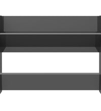 Wand-Schuhschrank Hochglanz-Grau 80x18x60 cm Holzwerkstoff